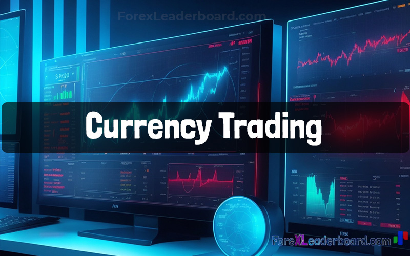 screen with trading charts