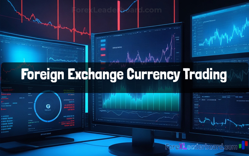 forex charts on 3 computer screens