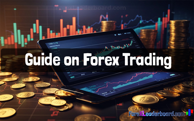 laptop with forex charts and coins on the table