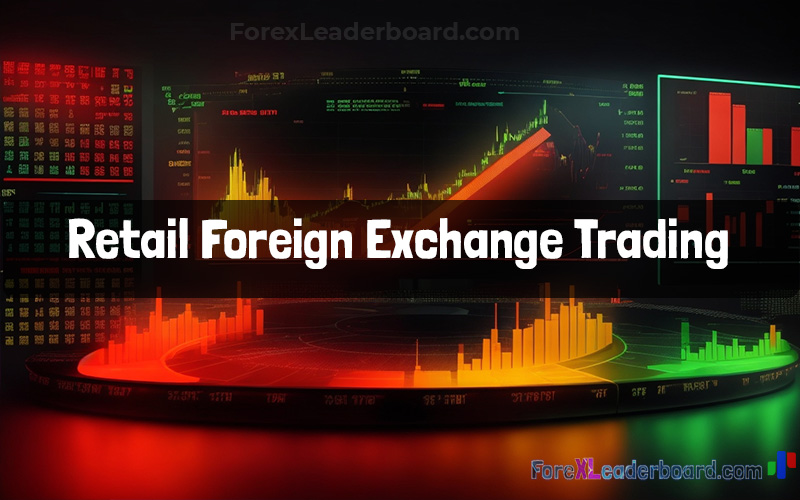 large computer screen with forex infographics