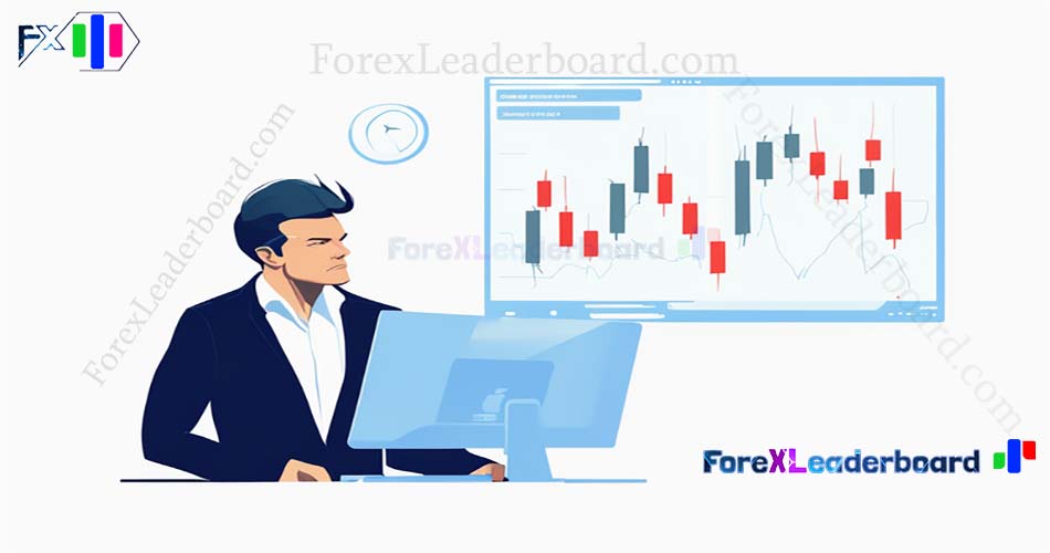76 business man watching computer screen forex chart on wall screen vector illustrations sf intrica