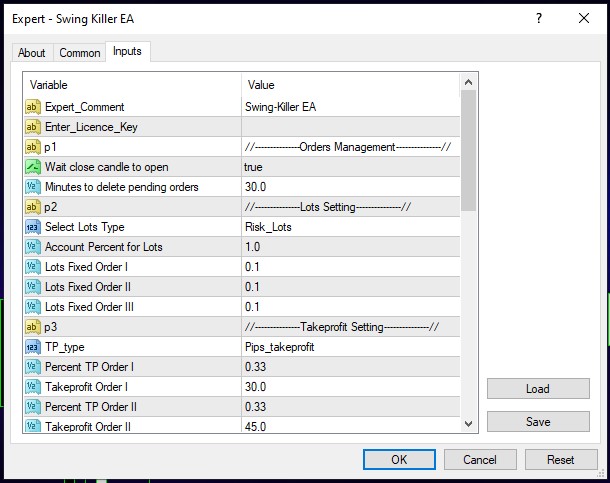 swing killer ea settings